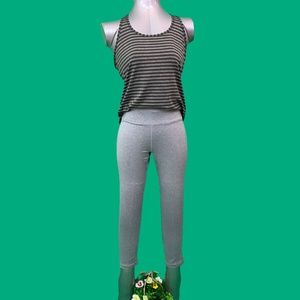Women Activewear Gray Leggings For Gym And Yoga